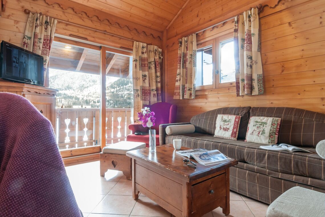 Apartment living area Les Fermes de Meribel