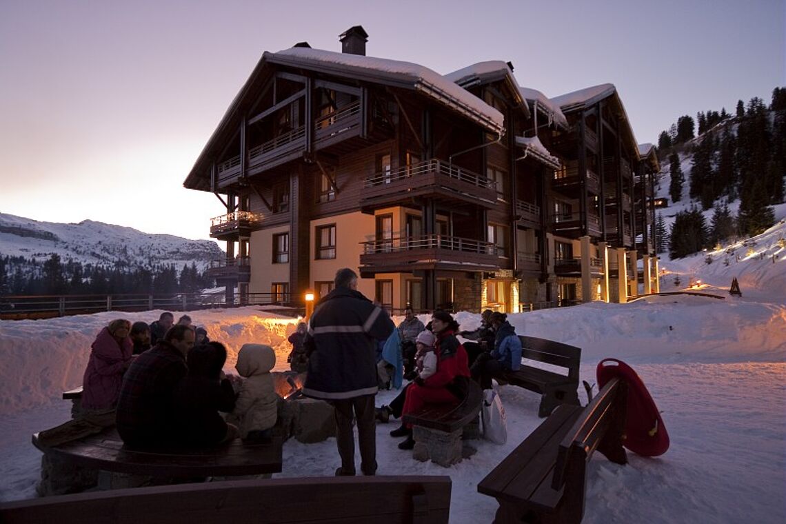 outside seating, Flaine, Pierre & Vacances Premium Les Terrasses d'Eos 