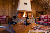 Apartment Fireplace in Chalet Le Refuge La Rosière