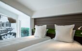 Mezzanine twin beds view Val d'Isere Hotel Ormelune