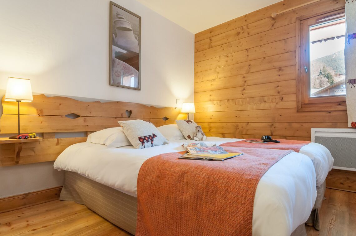Twin Bedroom Les Fermes du Soleil Les Carroz