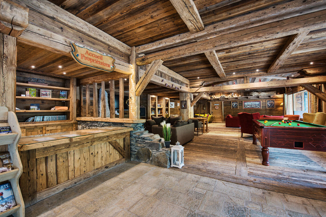 The reception at the Ferme du Val Claret 