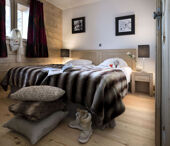Example of a double bedroom at L'Orée des Neiges in Peisey-Vallandry
