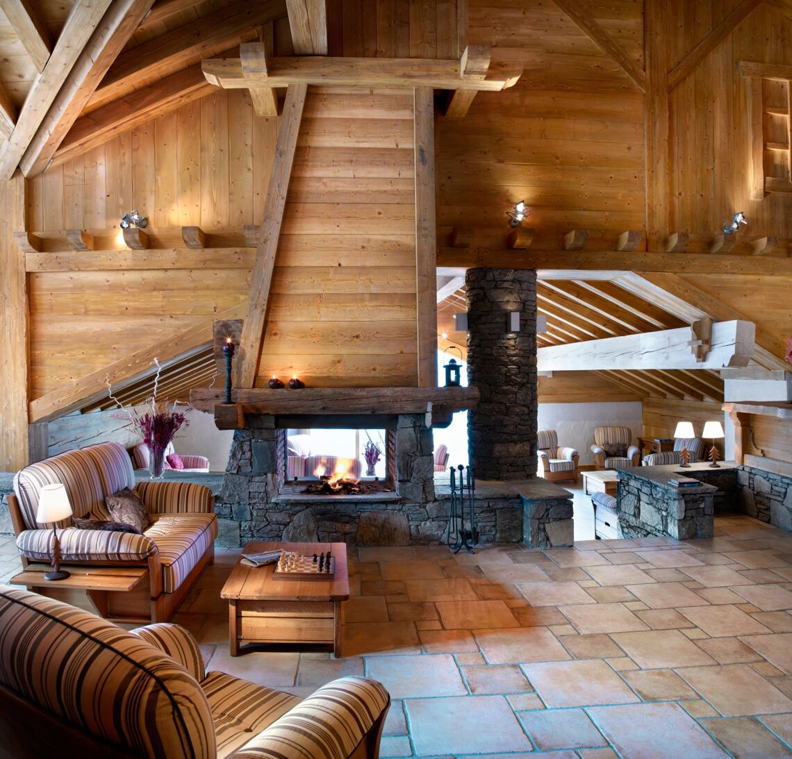Fireplace at Les Alpages De Champagny