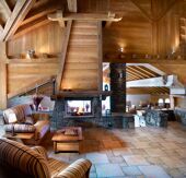 Fireplace at Les Alpages De Champagny
