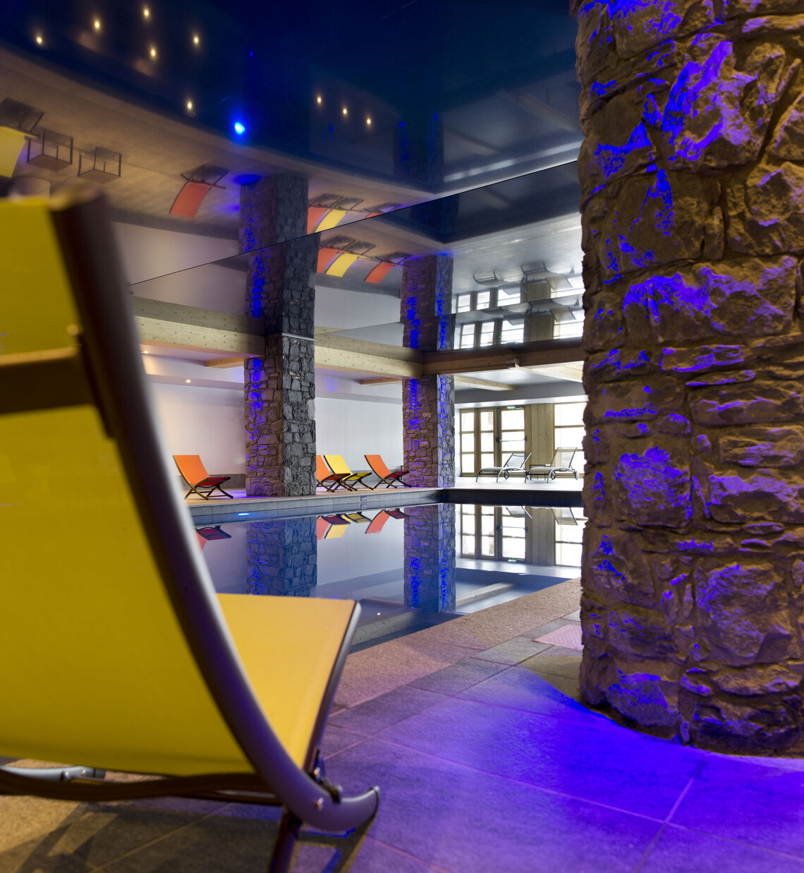 Swimming pool at Le Cristal de L'Alpe - CGH, Alpe d'Huez, France