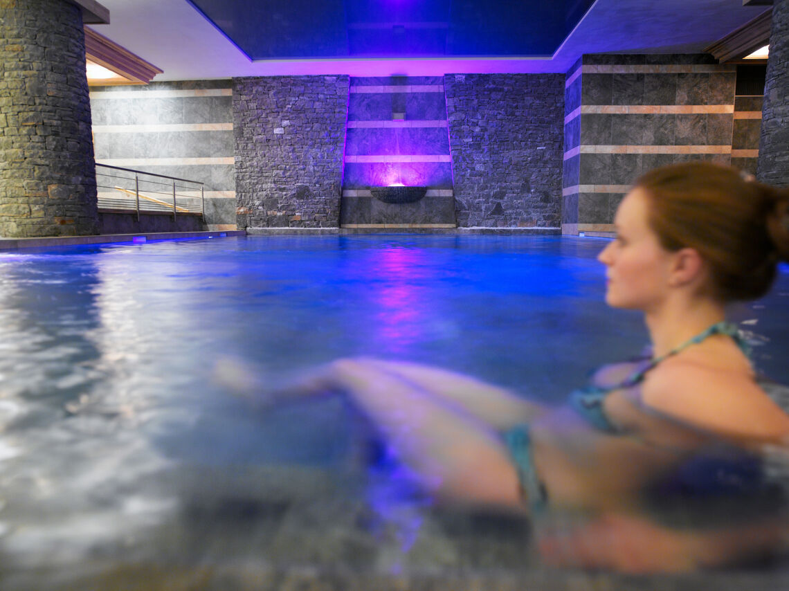 Swimming pool at Les Granges du Soleil CGH