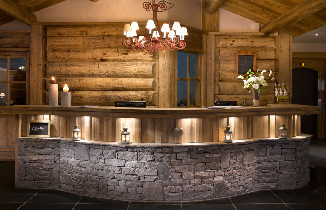 Reception desk at Les Granges du Soleil CGH