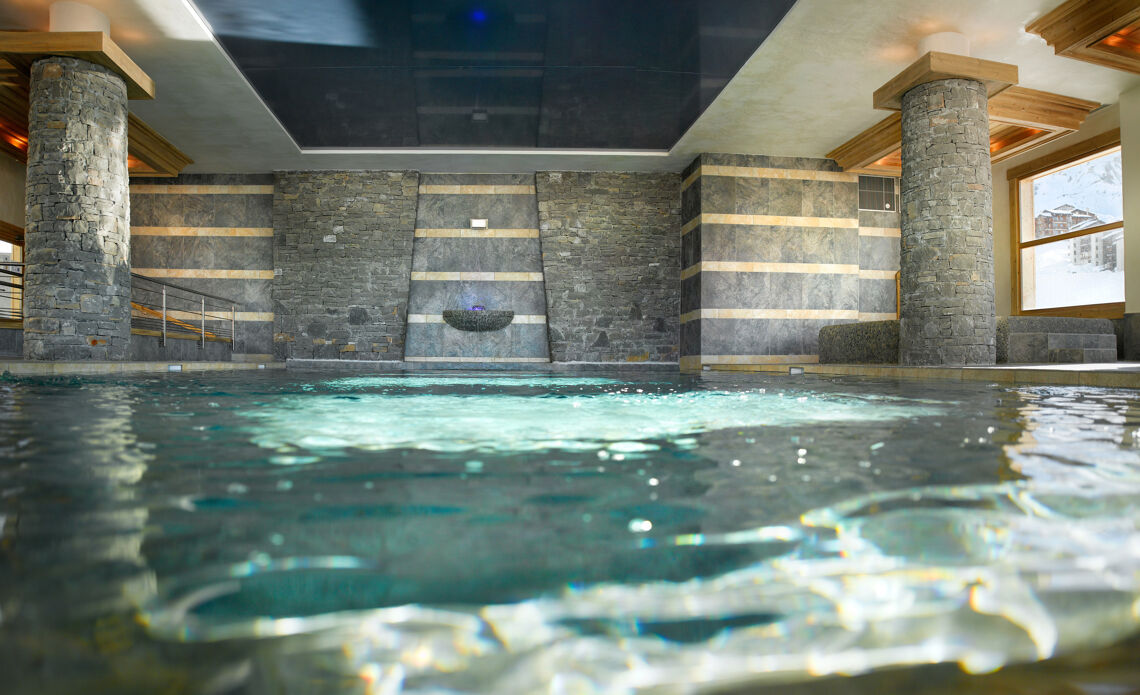 Swimming pool at Les Granges du Soleil CGH