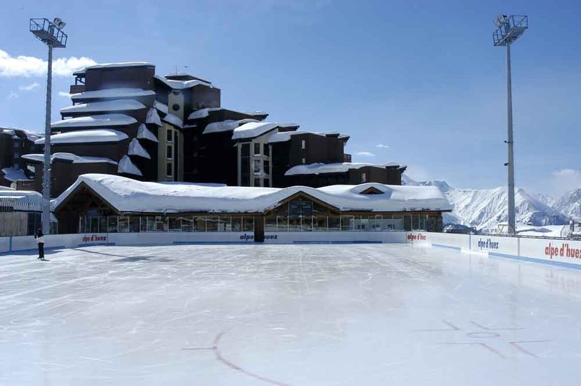 Ice Rink Outside the Résidence L'Ours Blanc, Alpe D'Huez