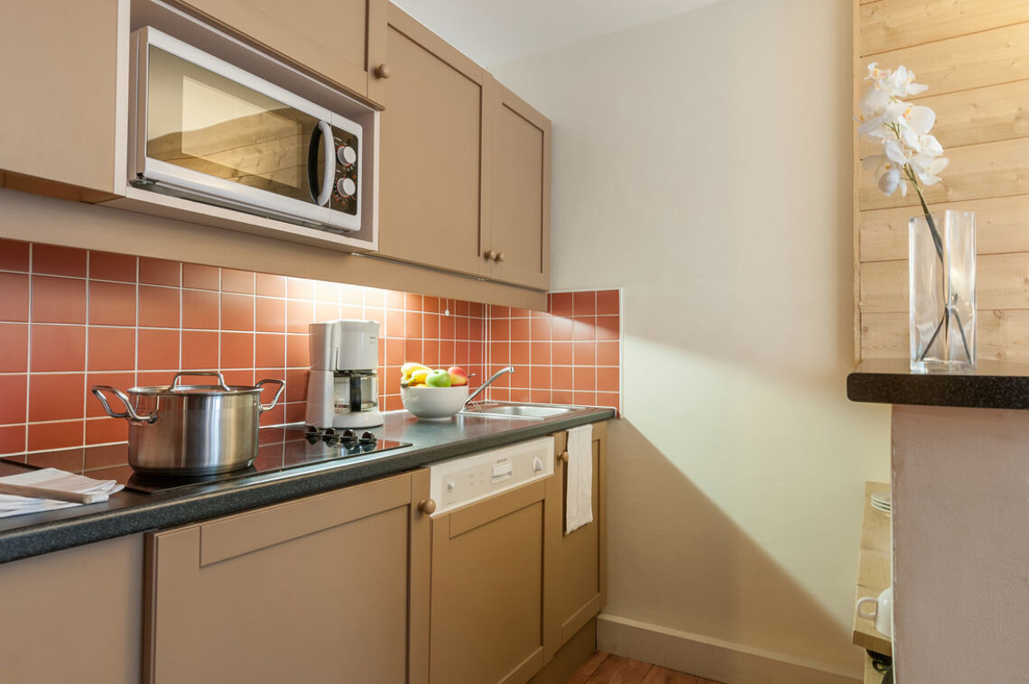 Kitchenette at Residence Le Belmont, Les Arcs