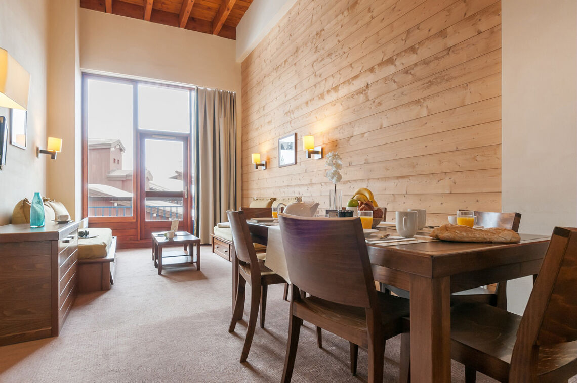 Living area at Residence Le Belmont, Les Arcs