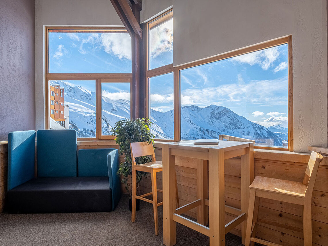 Views from lobby at Residence Antares, Avoriaz