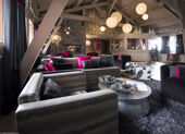 Stylish and modern lounge and reception at Residence Village Montana Val Thorens