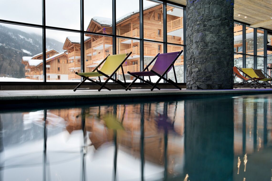 Pool Area - Les Chalets de Flambeau