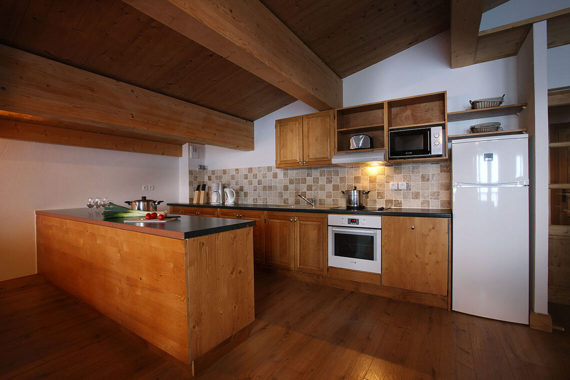 Cime des Arcs kitchen area