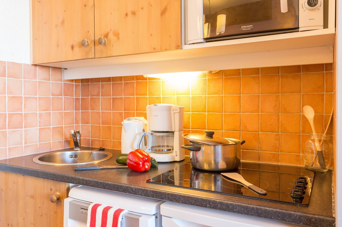 Kitchen at Les Constellations P&V La Plagne