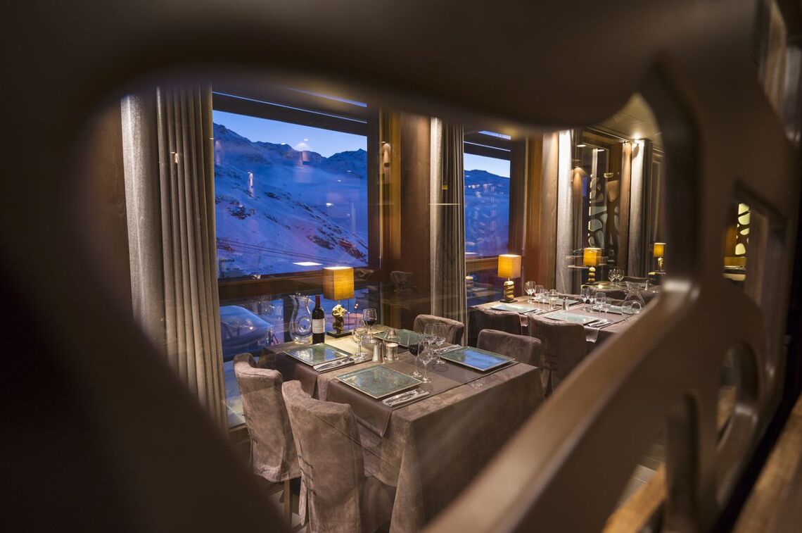 Restaurant at the Hotel Le Hameau du Kashmir Val Thorens