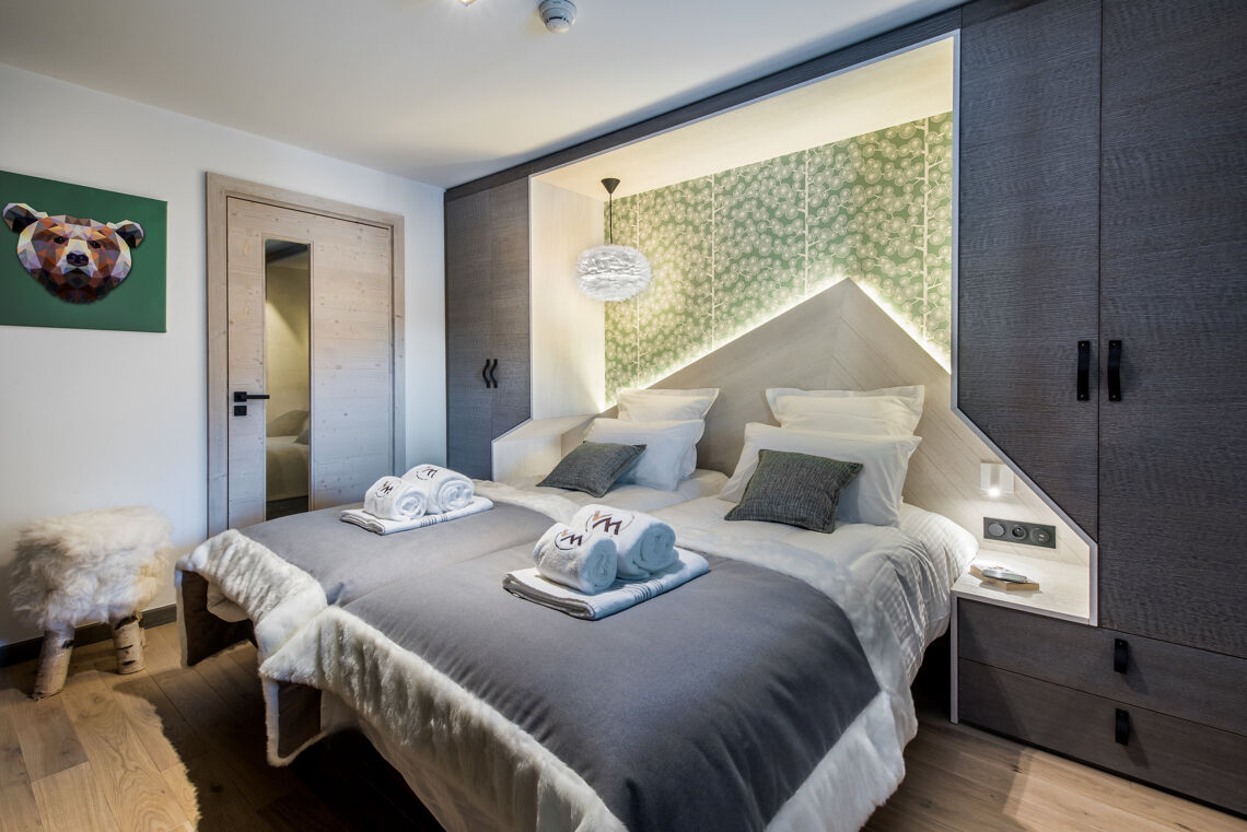 Twin bedroom Chalet Skadi