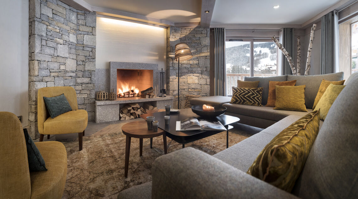Fireplace at MGM Le Roc des Tours