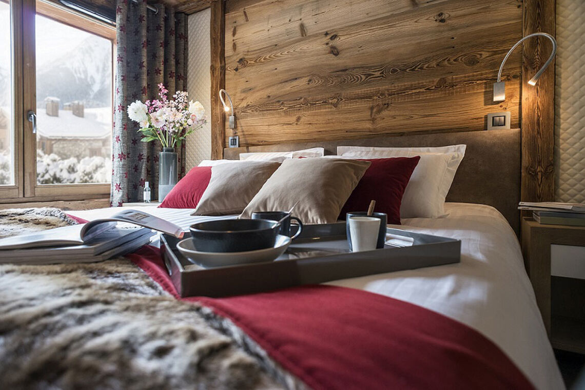 Breakfast in bed at Le Cristal de Jade Chamonix