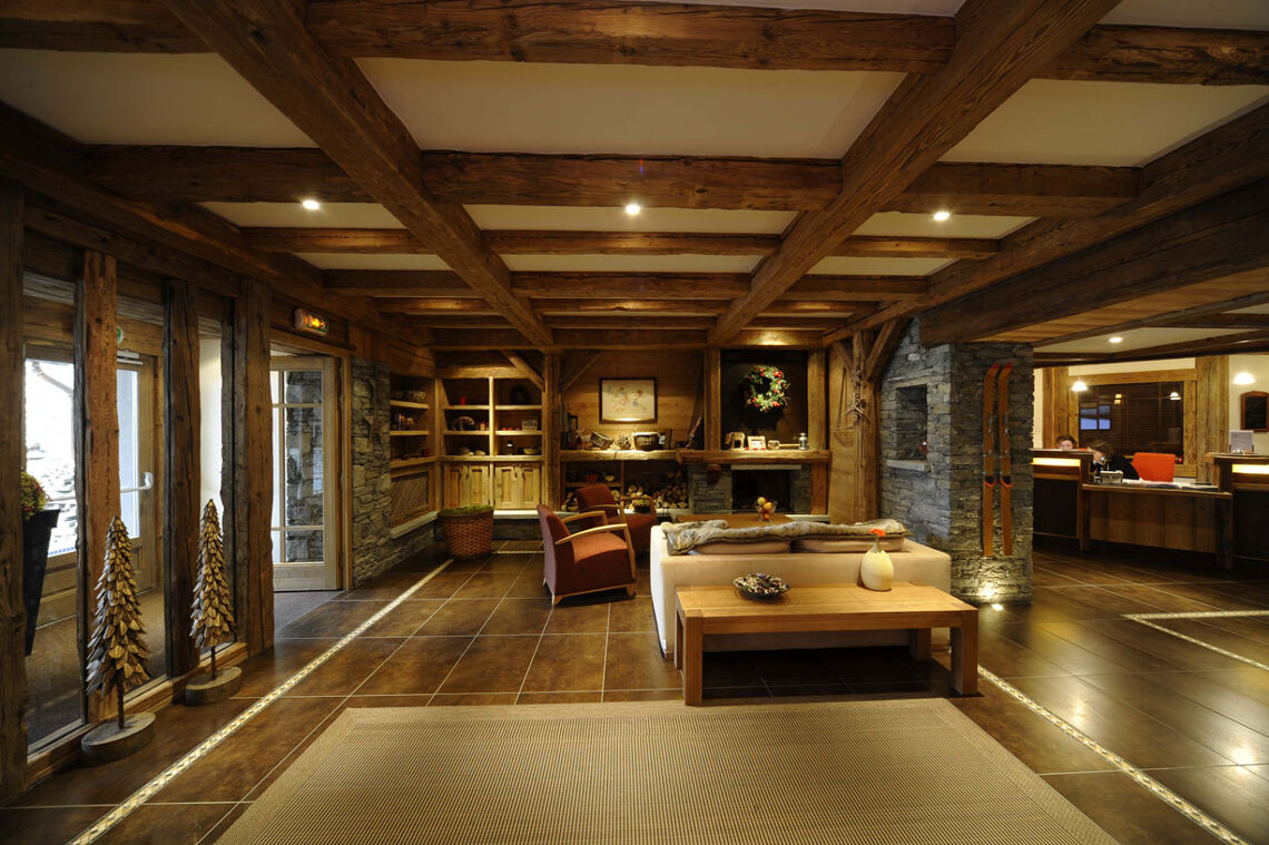 Lounge with Fire Place in Residence Le Ruitor Sainte Foy