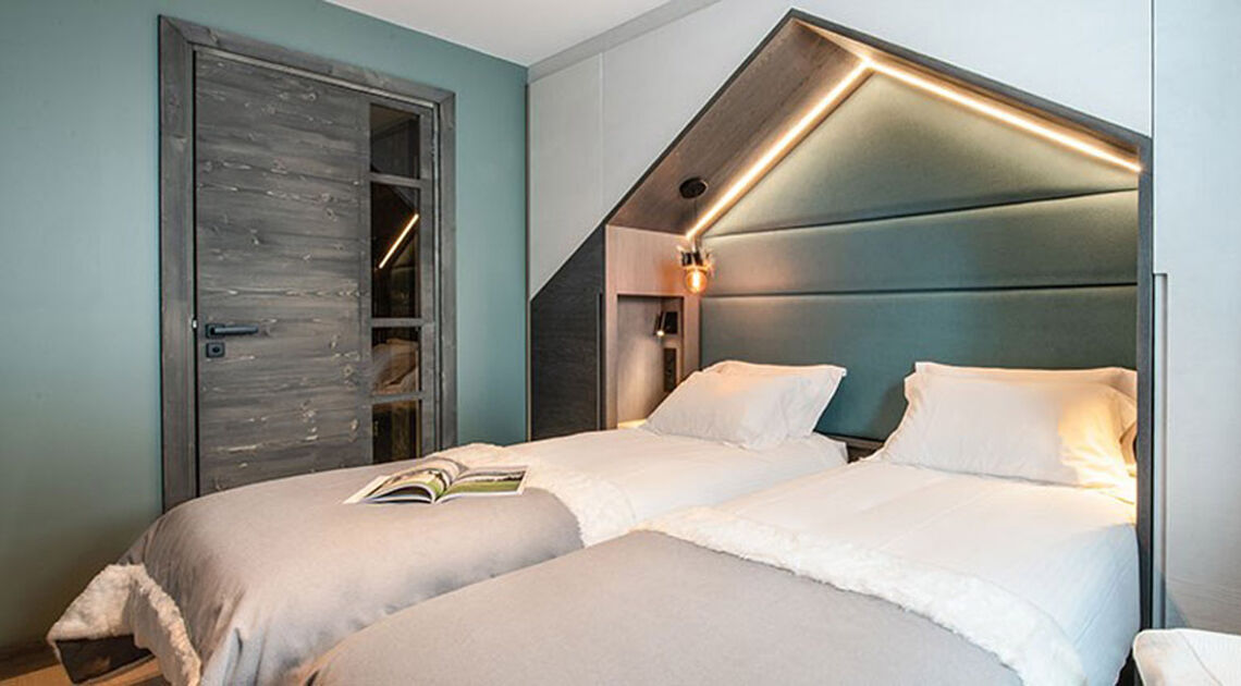Chalet Izia twin bedroom