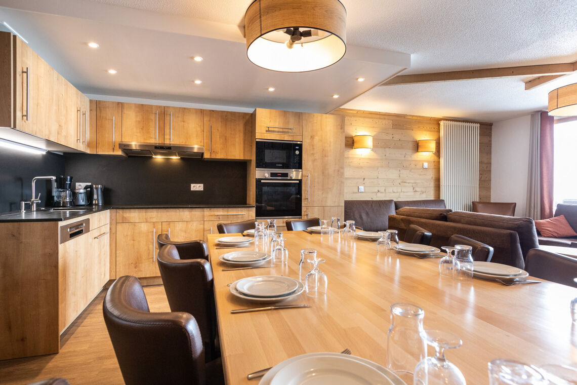 Les Balcons, Le Val Chaviere, apartment, kitchen