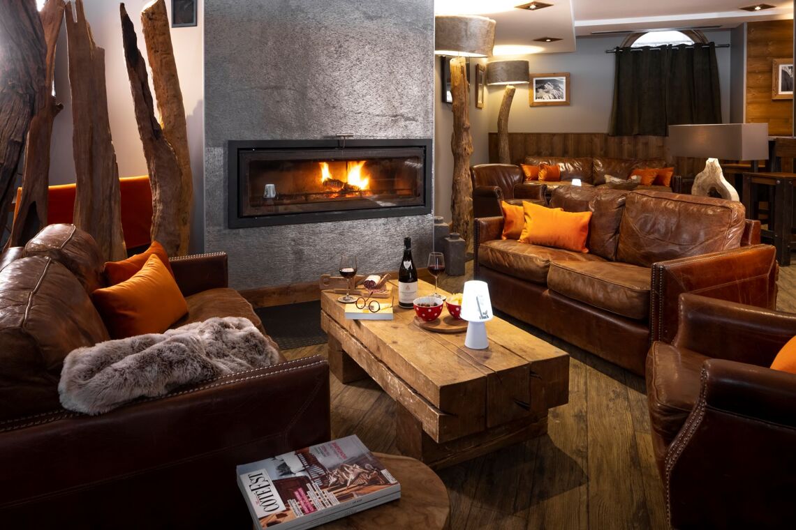 Fireplace Hotel Ski Lodge