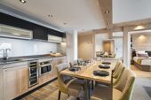 Residence Alpen Lodge MGM La Rosiere Apartment -Dining Area & Kitchen