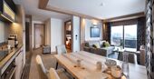 Residence Alpen Lodge MGM La Rosiere Apartment -Living Area, dining table, kitchen  and bedroom