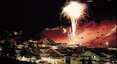Fireworks in St Anton Ski Resort, Austria