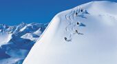 Deep Powder in the Ski Resort of St Anton in Austria