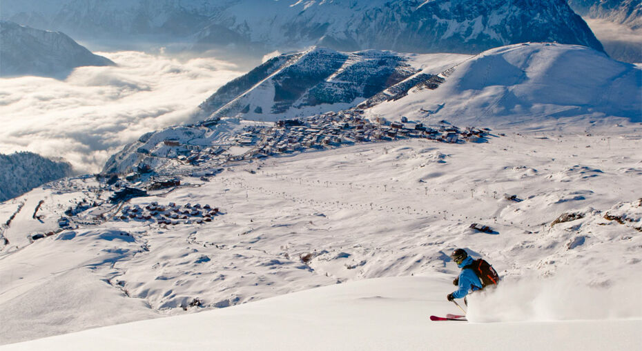 Skiing in Alpe d'Huez