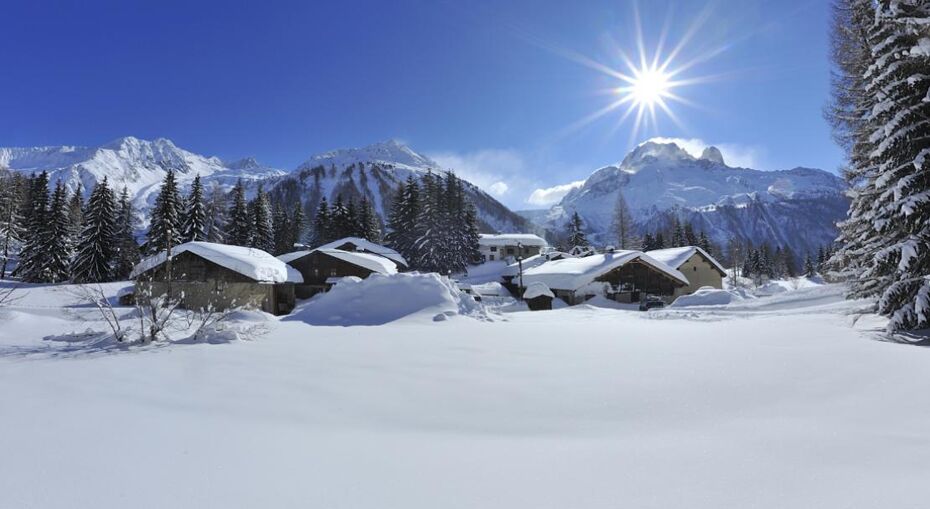 Snowy Argentiere Village