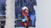 Flaine cubic sculpture