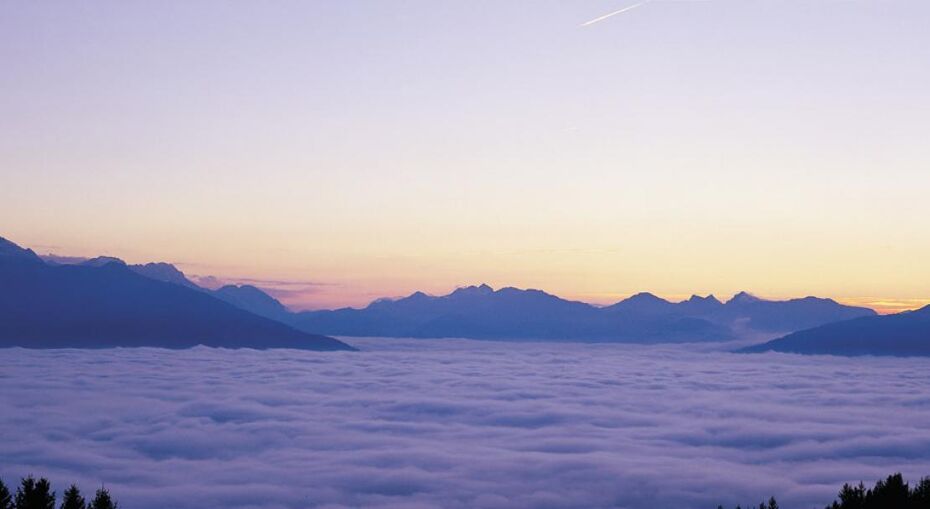 Above the clouds in the ski resort of Villars