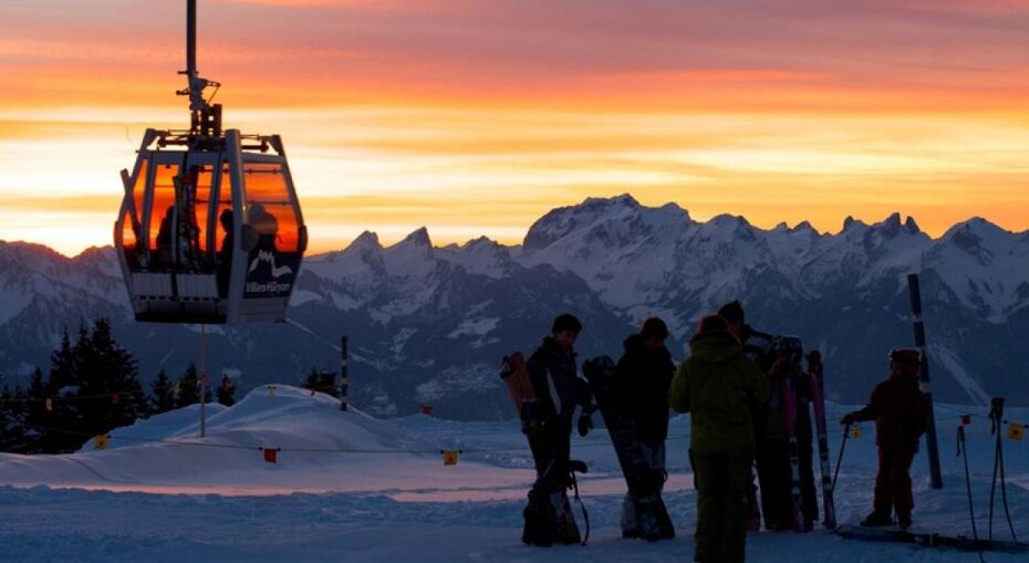 Sunset in Villars