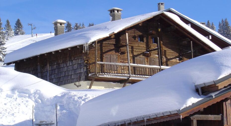A restaurant on the mountain of Les Saisies in the French Alps