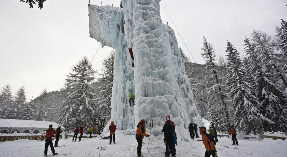 The Ice Tower in Champagny-en-Vanoise, France