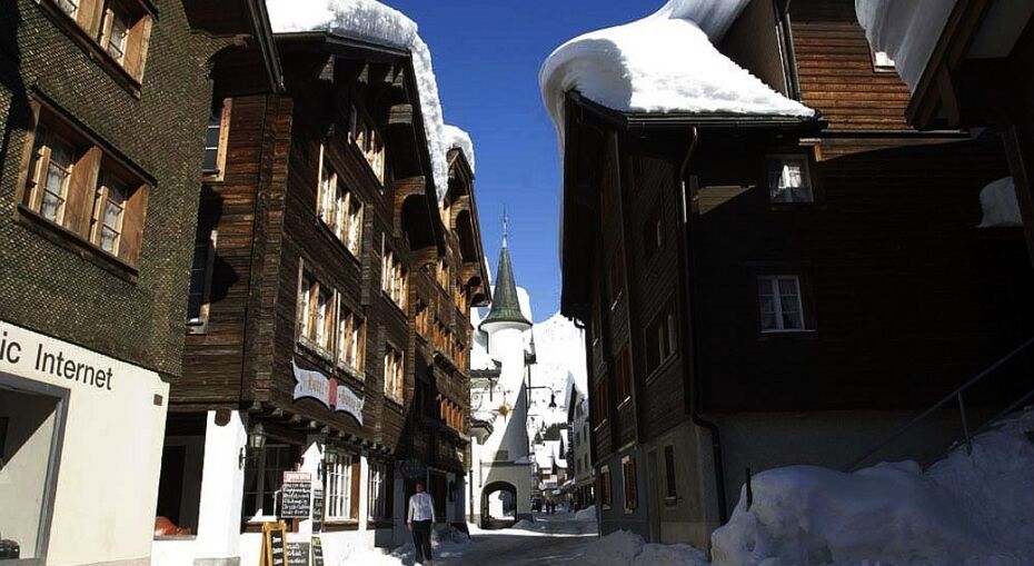 The main village in Andermatt, Switzerland