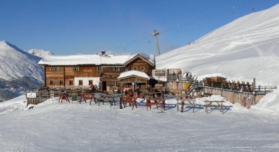 Great mountain restaurants with stunning mountain scenery  in Klosters.