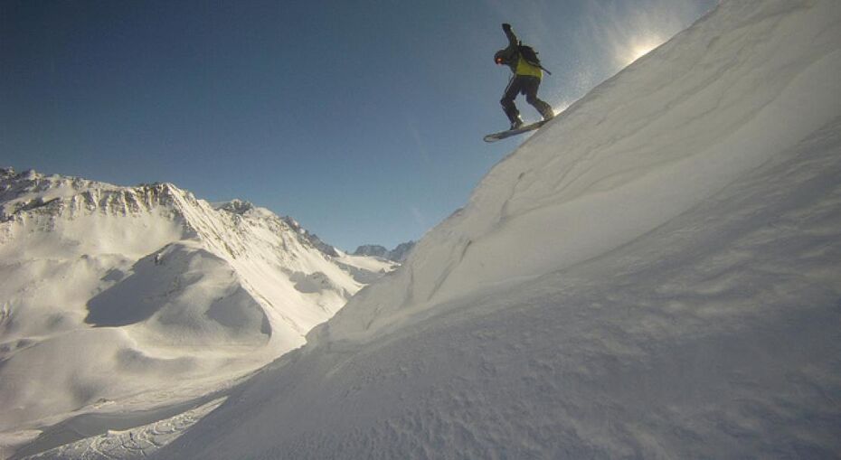 An extreme skiier in Vallorcine, France