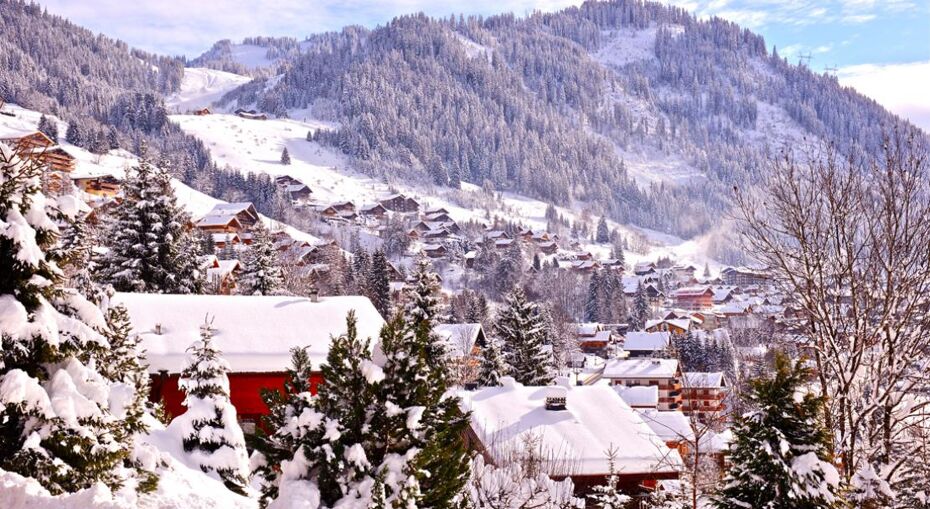 Snowy and pretty Chatel village