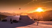 Freestyle Skiing at Sunset in La Rosiere