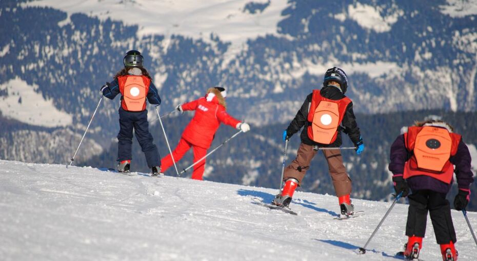 Skiing in La Tania, France, 
