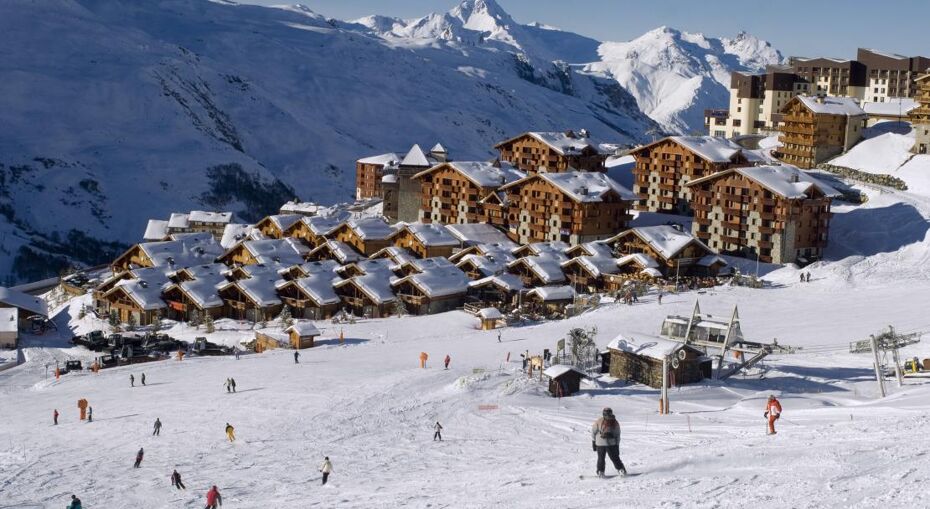 The slopes by Les Menuires