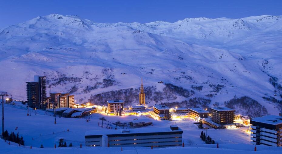 Dusk in Les Menuires