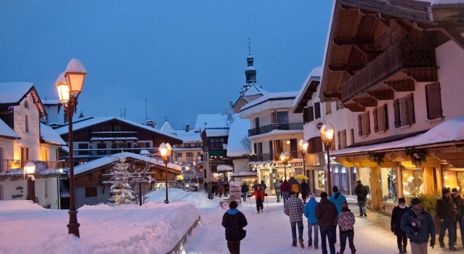Megeve Village in the evening