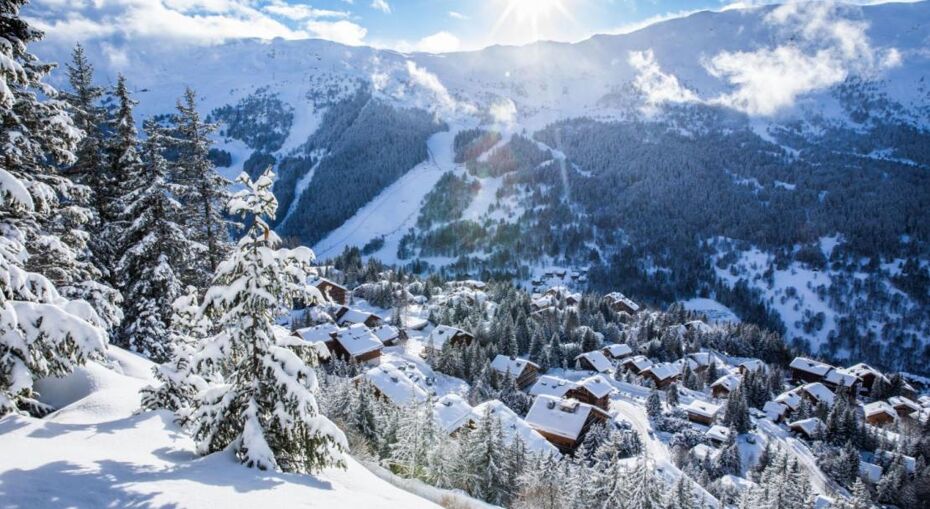 Meribel tree lined valley